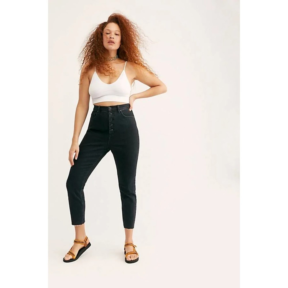 We The Free Black Chasam CRVY 35 Free People Denim Jeans Size 14